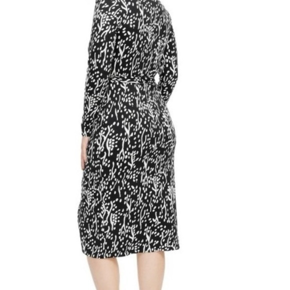 DVF Diane von Furstenberg xTarget MIDI Sea Spots Black Wrap Dress Size L… - Picture 2 of 12